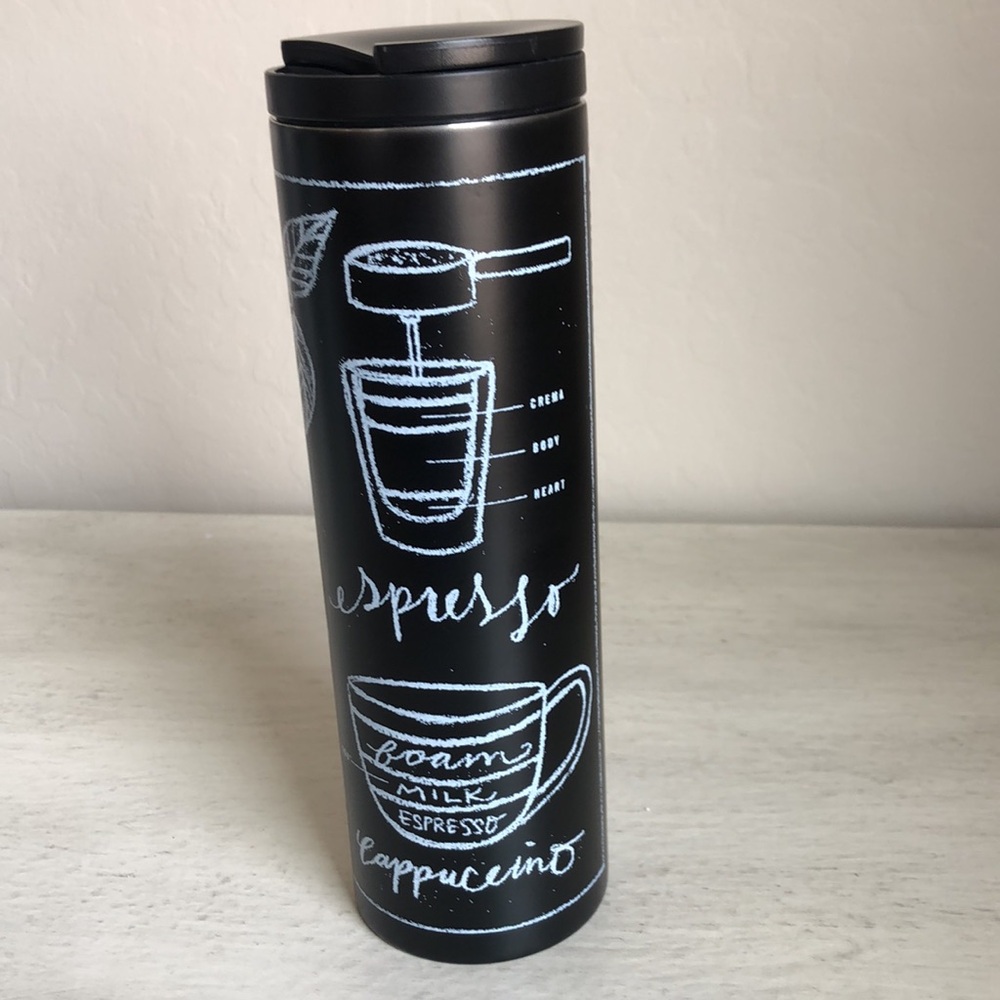EUC Starbucks 16oz stainless Chalkboard tumbler - Picture 3 of 7